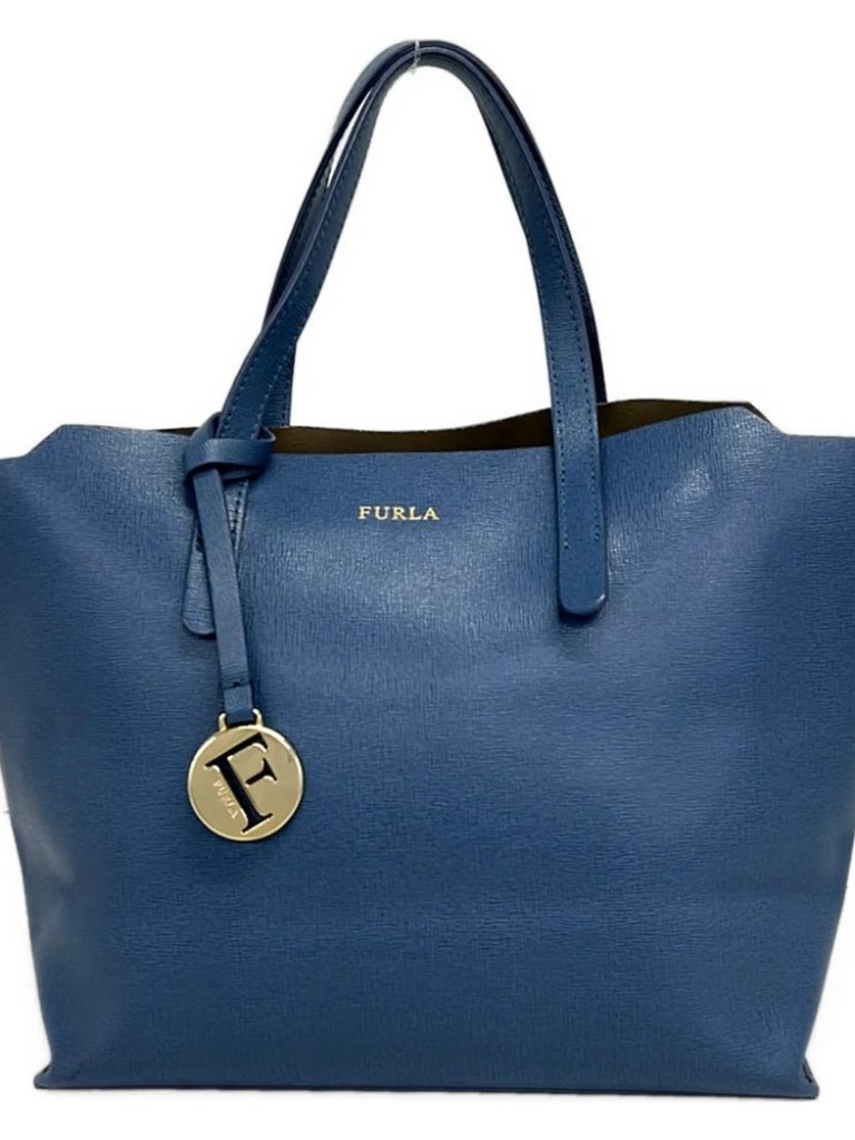 Furla Sally Navy Leather Handbag